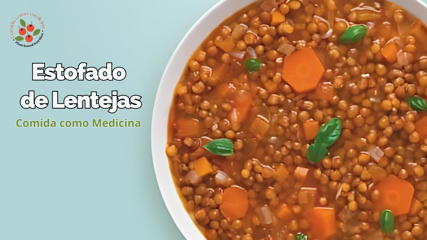 Prepara un estofado vegano de lentejas en una sola olla, fácil, nutritivo y lleno de sabor. Perfecto para una comida reconfortante y saludable con ingredientes simples.